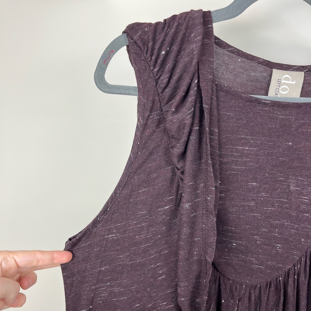 Anthropologie Brown Ruffle-Front Short Sleeve Top - Picture 3 of 7